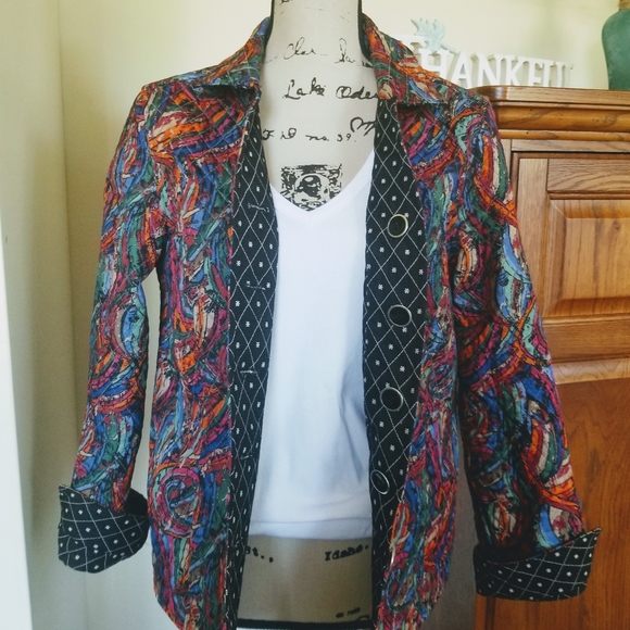 Colorful Reversible Quilt Jacket - Picture 2 of 10